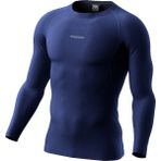 Ghassy Co. Erkek Pro Compression Nem Emici Atletik Performans Uzun Kollu Reglan Kol Spor Tişört - Lacivert