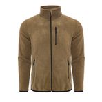 ghassy co. Erkek Pro Rüzgar Geçirmez 5 Cepli Outdoor Tam Fermuarlı Polar Ceket AÇIK HAKİ, 2XL