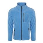 ghassy co. Erkek Pro Rüzgar Geçirmez 5 Cepli Outdoor Tam Fermuarlı Polar Ceket AÇIK MAVİ, S