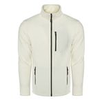 ghassy co. Erkek Pro Rüzgar Geçirmez 5 Cepli Outdoor Tam Fermuarlı Polar Ceket BEYAZ, XL