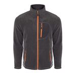 ghassy co. Erkek Pro Rüzgar Geçirmez 5 Cepli Outdoor Tam Fermuarlı Polar Ceket FÜME 2, L