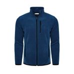 ghassy co. Erkek Pro Rüzgar Geçirmez 5 Cepli Outdoor Tam Fermuarlı Polar Ceket İNDİGO MAVİ, XL