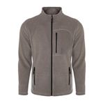 ghassy co. Erkek Pro Rüzgar Geçirmez 5 Cepli Outdoor Tam Fermuarlı Polar Ceket KOYU GRİ, M