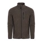 ghassy co. Erkek Pro Rüzgar Geçirmez 5 Cepli Outdoor Tam Fermuarlı Polar Ceket KOYU HAKİ, S