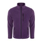 ghassy co. Erkek Pro Rüzgar Geçirmez 5 Cepli Outdoor Tam Fermuarlı Polar Ceket MOR, 2XL