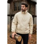 Ghassy Co. Erkek Pro Termal Iç Dış Sherpa Rüzgar Geçirmez Peluş Sweatshirt 2XL Sportswear - Taş