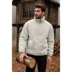 Ghassy Co. Erkek Pro Termal Iç Dış Sherpa Rüzgar Geçirmez Peluş Sweatshirt L Sportswear - Ekru