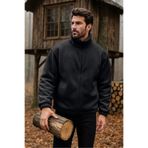 GHASSY CO. Erkek Pro Termal İç Dış Sherpa Sonbahar Kış Tam Fermuarlı Peluş Sweatshirt