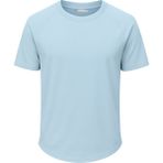 Ghassy Co. Erkek Reglan Oval Kesim Pamuk Yumuşak Dokulu Bisiklet Yaka T-Shirt - Açık Mavi - XL