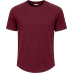 Ghassy Co. Erkek Reglan Oval Kesim Pamuk Yumuşak Dokulu Bisiklet Yaka T-Shirt - Bordo - XL