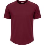 Ghassy Co. Erkek Reglan Oval Kesim Pamuk Yumuşak Dokulu Bisiklet Yaka T-Shirt - Bordo