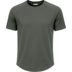 Ghassy Co. Erkek Reglan Oval Kesim Pamuk Yumuşak Dokulu Bisiklet Yaka T-Shirt - Haki - 2XL