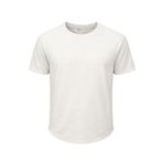 Ghassy Co. Erkek Reglan Oval Kesim%100 Pamuk Yumuşak Dokulu Bisiklet Yaka T-shirt BEYAZ S