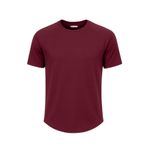 Ghassy Co. Erkek Reglan Oval Kesim%100 Pamuk Yumuşak Dokulu Bisiklet Yaka T-shirt BORDO M