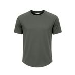 Ghassy Co. Erkek Reglan Oval Kesim%100 Pamuk Yumuşak Dokulu Bisiklet Yaka T-shirt HAKİ M