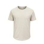 Ghassy Co. Erkek Reglan Oval Kesim%100 Pamuk Yumuşak Dokulu Bisiklet Yaka T-shirt TAŞ XXL