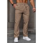 Ghassy Co. Erkek Regular Kalıp Likralı Esnek Pantolon Bağcıklı Bel Diz Yapmaz 4 Mevsim Kullanım - XL - Vizon