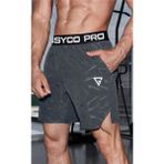 Ghassy Co. Erkek Runnig Pro Elastik Bel Nefes Alabilen Koşu Fitness Spor Şortu - 2XL - Füme
