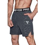 Ghassy Co. Erkek Runnig Pro Elastik Bel Nefes Alabilen Koşu Fitness Spor Şortu FÜME L
