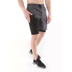 Ghassy Co Erkek Running Hızlı Kuruma Micropolyester Arka Fermuar Cepli ve Havlu Halkalı Antrenman Futbol Fitness Kısa Taytlı Şort