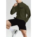 Ghassy Co. Erkek Running Hızlı Kuruma Nem Emici Teknik Performan Uzun Kollu T-Shirt - 2XL - Haki