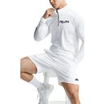 Ghassy Co. Erkek Running Hızlı Kuruma Nem Emici Teknik Performan Uzun Kollu T-shirt BEYAZ XL
