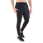 Ghassy Co. Erkek Running mpression Hızlı Kuruma Micropoly Halısaha Antrenman Gym Fitness Koşu Uzun Taytlı Şort LACİVERT M