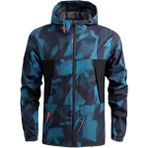 Ghassy Co. Erkek Su ve Rüzgar Geçirmez Göğüs Fermuar Gizli Cep Spor Yağmurluk - 2XL - Lacivert
