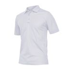 Ghassy Co. Erkek Taktik Polo Yaka Gömlek Hızlı Kuruma Nem Emici Performans Pique Jersey Golf T-shirt BEYAZ XXL, G Design By mpany