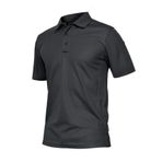 Ghassy Co. Erkek Taktik Polo Yaka Gömlek Hızlı Kuruma Nem Emici Performans Pique Jersey Golf T-shirt KOYU GRİ S, G Design By mpany
