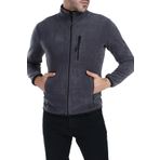 Ghassy Co. Erkek Tam Fermuarlı Polar Ceket - KOYU GRİ M