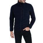Ghassy Co. Erkek Tam Fermuarlı Polar Ceket - LACİVERT L