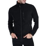 Ghassy Co. Erkek Tam Fermuarlı Polar Ceket - SİYAH L