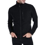 Ghassy Co. Erkek Tam Fermuarlı Polar Ceket - SİYAH XXL