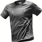 Ghassy Co. Erkek Ultra Esnek Nem Emici Vücut Geometrik Hızlı Kuruyan Hafif Spor T-Shirt - 2XL - Füme