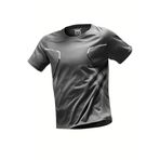Ghassy Co. Erkek Ultra Esnek Nem Emici Vücut Geometrik Hızlı Kuruyan Hafif Spor T-shirt FÜME XL