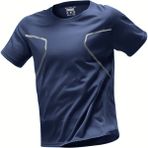 Ghassy Co. Erkek Ultra Esnek Nem Emici Vücut Geometrik Hızlı Kuruyan Hafif Spor T-Shirt - Lacivert