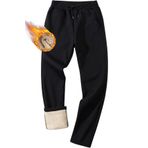Ghassy Co. Erkek Ultra Termal Kışlık Sherpa Astarlı Aktif Koşu Normal Paça Jogger Eşofman Altı - Siyah - XL