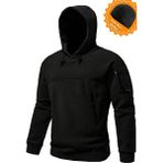 Ghassy Co. Ghassy Co. Erkek Military Sport Warm Outdoor Kapüşonlu Polar Ceket - Siyah