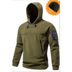 Ghassy Co. Ghassy Co. Erkek Military Sport Warm Outdoor Kapüşonlu Polar Ceket - XL - Açık Haki