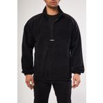 GHASSY CO. Ghassy Co. Erkek Oversize Regular Dik Yaka Yarım Fermuarlı Polar Sweatshirt