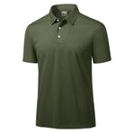 GHASSY CO. Ghassy Co Erkek Taktik Yaka Gömlek Hızlı Kuruma Nem Emici Golf T-shirt