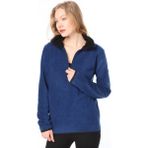 Ghassy Co. Ghassy Co Kadın Yarım Fermuarlı Sweatshirt - İndigo