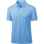 Ghassy Co. Golf Açık Mavi Dry Fit Classic Tenis Casual Polo Yaka Erkek T-shirt