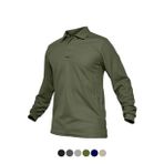 Ghassy Co. Jersey Haki Golf Polo Gömlek Pike Performans Taktik Askeri Uzun Kollu Erkek T-shirt