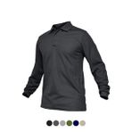 Ghassy Co. Jersey Koyu Gri Golf Polo Gömlek Pike Performans Taktik Askeri Uzun Kollu Erkek T-shirt