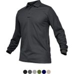 Ghassy Co. Jersey Koyu Gri Golf Polo Gömlek Pike Performans Taktik Askeri Uzun Kollu Erkek T-shirt