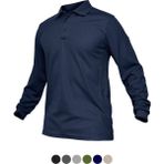 Ghassy Co. Jersey Lacivert Golf Polo Gömlek Pike Performans Taktik Askeri Uzun Kollu Erkek T-shirt