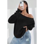 GHASSY CO. Kadın Kayık Yaka %100 Cotton 3 İplik Şardonlu Termal Kışlık Spor Üst Model Sweatshirt