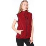 Ghassy Co. Kadın Polar Çok Cepli Trekking Spor Yelek - XL - Bordo